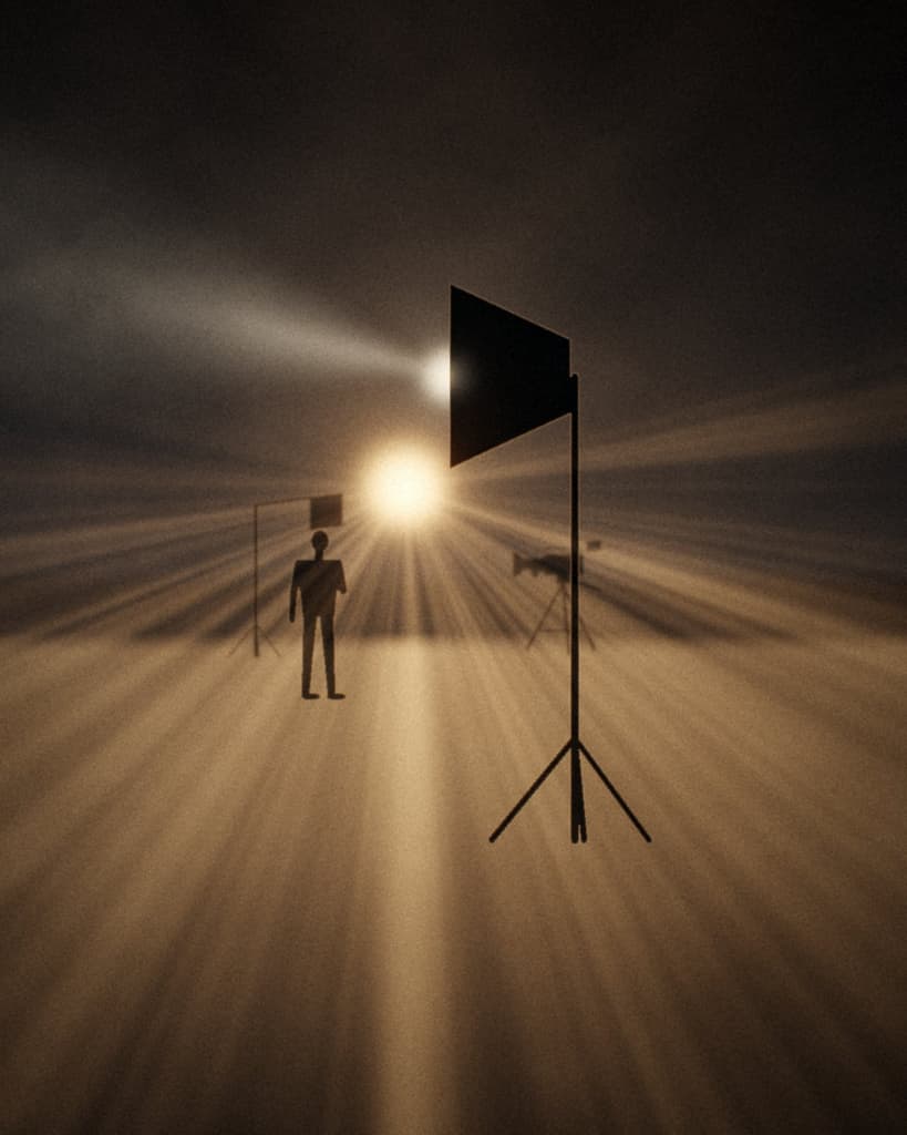Light stand and crew member