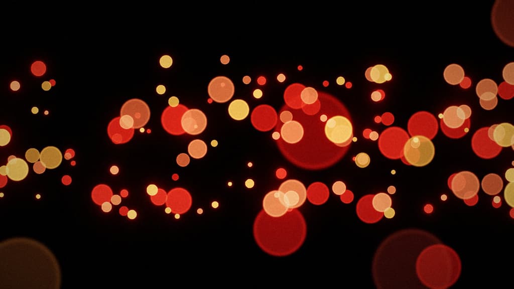 Red and amber bokeh